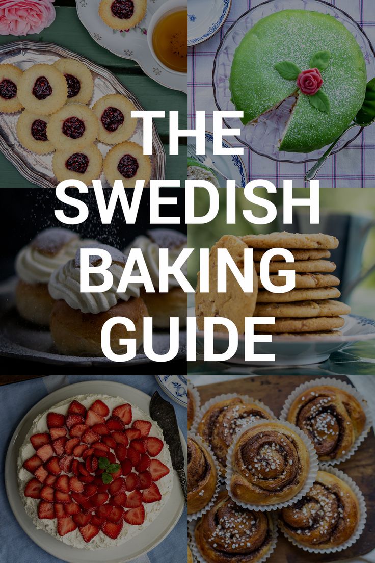 the swedish baking guide with images of pastries and desserts