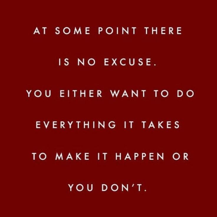 a red background with the words, at some point there is no exercise you either want to do everything it takes to make it happen or you don't