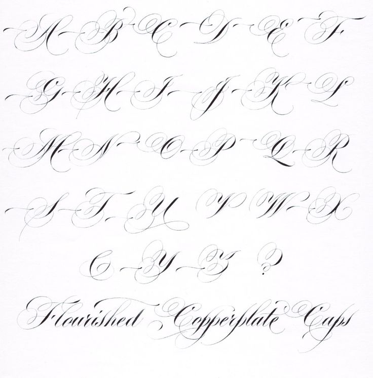 the upper and lower letters of an old fashioned calligraphy font, with cursive writing