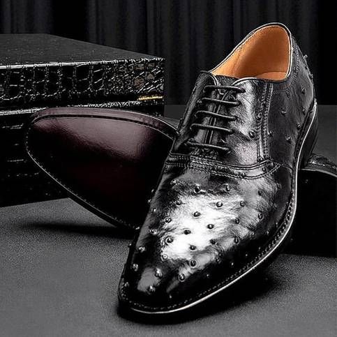 Handmade Men's Black Ostrich Impression Genuine Leather Derby Shoes Handcrafted Luxury Ostrich Leather Formal Oxford Shoes Men's Leather Shoes sold by Crafts Hub on Storenvy Ostrich Boots, Gentleman Shoes, Ankle Boots Men, Handmade Leather Shoes, Oxford Shoes Men, Italian Shoes, Leather Oxford Shoes, Ostrich Leather, Leather Dress Shoes