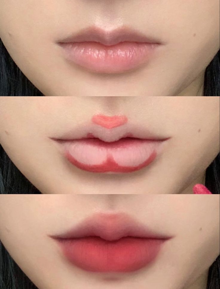 Naturally Pink Lips, Bigger Lips, Teknik Makeup, Dear Face, Membentuk Alis, Lip Tutorial, Simple Makeup Tips, Doll Eye Makeup, Artist Tips