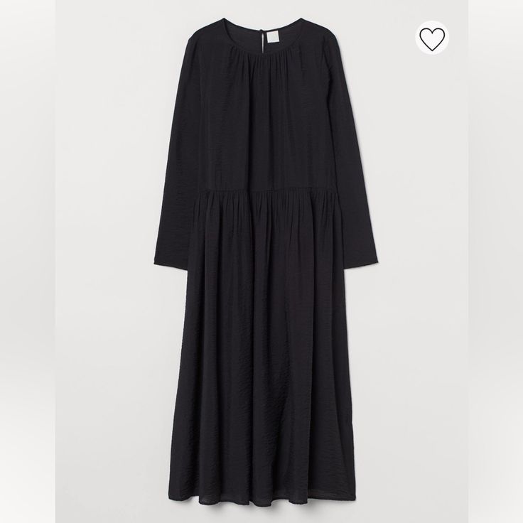 This Dress Is Great, Just Too Large On Me. Never Worn, No Flaws Very Soft And Comfy! Easy To Throw On But Also Will Look Chic! H&m Long Sleeve Maxi Dress For Daywear, H&m Long Sleeve Maxi Dress For Fall, H&m Casual Long Sleeve Maxi Dress, H&m Midi Length Maxi Dress For Daywear, H&m Dress For Daywear In Fall, H&m Fall Daywear Dress, Elegant H&m Maxi Dress For Daywear, Black Long Sleeve Midi Dress By H&m, Calf Length Dress