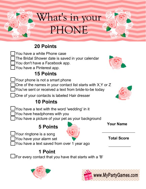 what's in your phone? with pink roses on it and the text, what's in your phone?