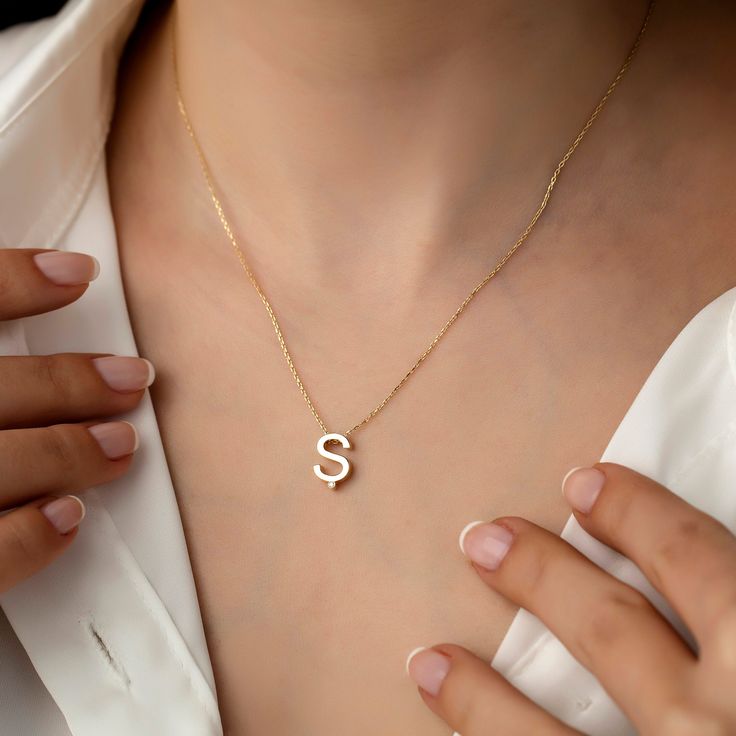 14k Gold Minimal Ş Letter Necklace, Letter Necklace, Gold Necklaces, 14k Gold Necklace, Necklace for Love, Necklace for Name ITEM DETAILS ❆ All our jewelleries are handmade with Love and Care 💓 ❆ Material: 14K Gold. ❆ Gram: 2,00 gr ❆ Each item is made to order. Since all of our products are handmade, there may be -) 10% deviation in the specified weight. ❆ DO YOU LIKE THIS RING? You can get more information about it below but if you have any questions, just send a message. PACKAGING ❆ They are Letter Necklace Gold, 14k Gold Necklace, Gold Necklaces, Letter Necklace, Love Necklace, Box Design, Initial Necklace, Necklace Gold, For Love