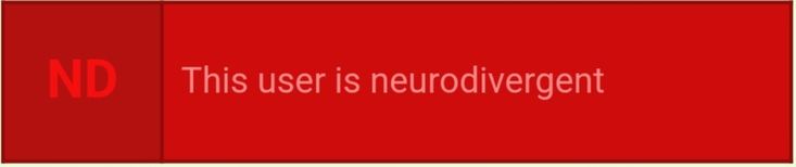 a red box with the words, this user is neurolivergentt