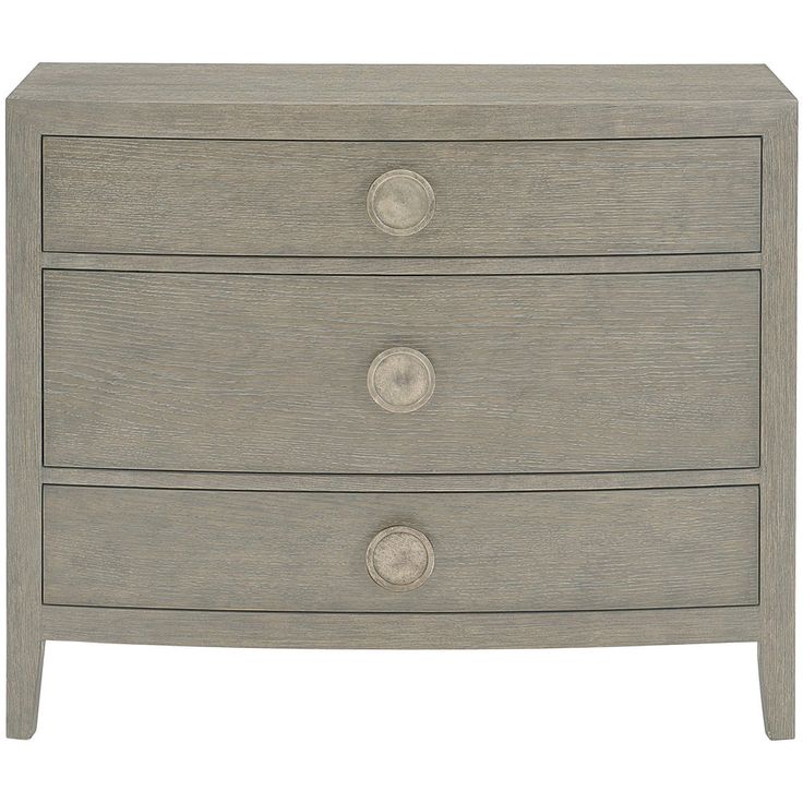 the chest of drawers has three drawers on one side and two smaller drawers on the other