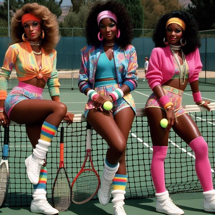 80s Skate Party Outfit, Funky 80s Outfits, Dancing Through The Decades Outfits, Theme Outfits For Groups, 70 80 90 Fashion Outfit, 1980s Fashion Black Women, 80s Womens Fashion 1980s, Black Women 80s Fashion, 80s Aesthetic Outfits Party