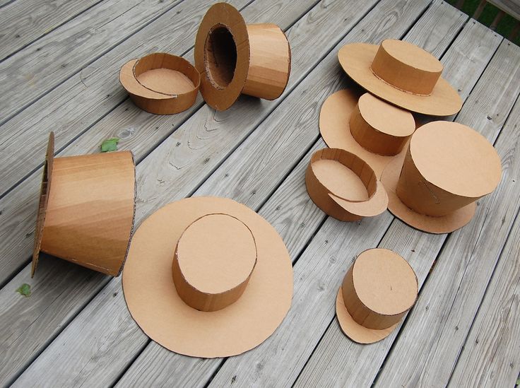 several pieces of wood sitting on top of a wooden floor