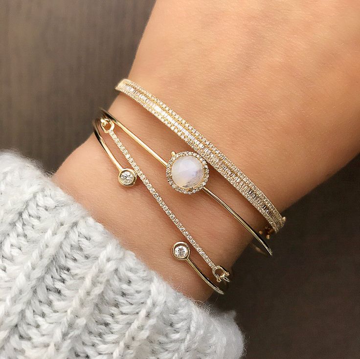 Heirloom Bangle | Baguette Halfway Bangle | Liven Heirloom Collection – Liven Company Diamond Bar Bracelet, Simple Diamonds, Diamond Bangles Bracelet, Open Bangle, Colored Stones, Unique Nature, Bezel Set Diamond, Diamond Bar, Unique Diamonds