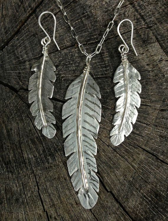 Large Dream Feather Earrings by Bybella on Etsy, $58.00 Silver Engraved Brass Earrings, Engraved Silver Brass Earrings, Silver Leaf-shaped Handmade Earrings, Nature-inspired Silver Brass Jewelry, Handmade Silver Leaf Jewelry, Silver Leaf-shaped Brass Earrings, Hand-forged Silver Jewelry In Nature-inspired Style, Hand Cast Sterling Silver Earrings, Sterling Silver Leaf-shaped Jewelry