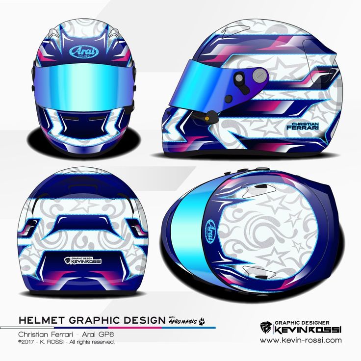 the helmet is designed to look like an abstract design