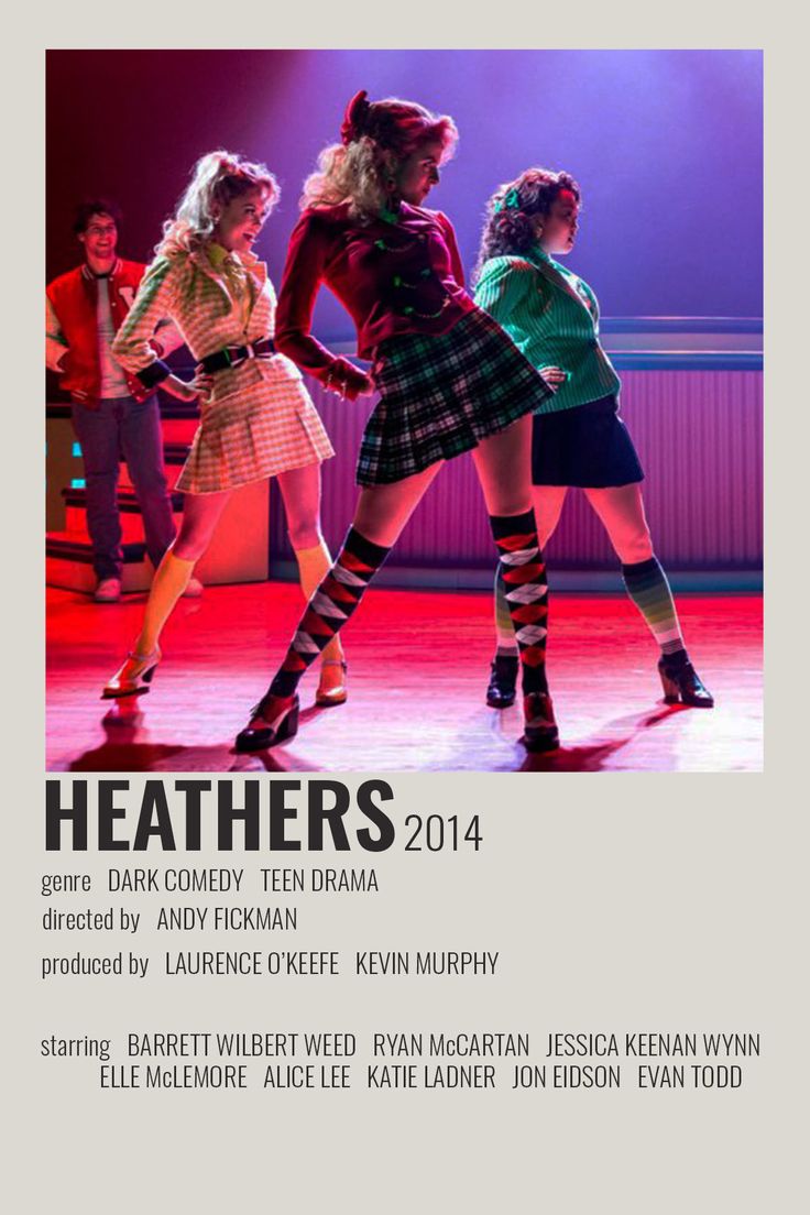 an advertisement for the musical, featuring three women in plaid skirts and knee high socks