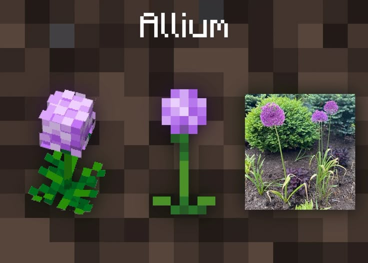 an image of some flowers made out of minecraft paper and pixellated images with the word mum on it