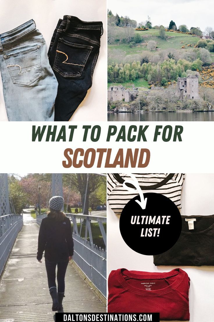 what to pack for scotland with text overlay that reads, what to pack for scotland ultimate guide