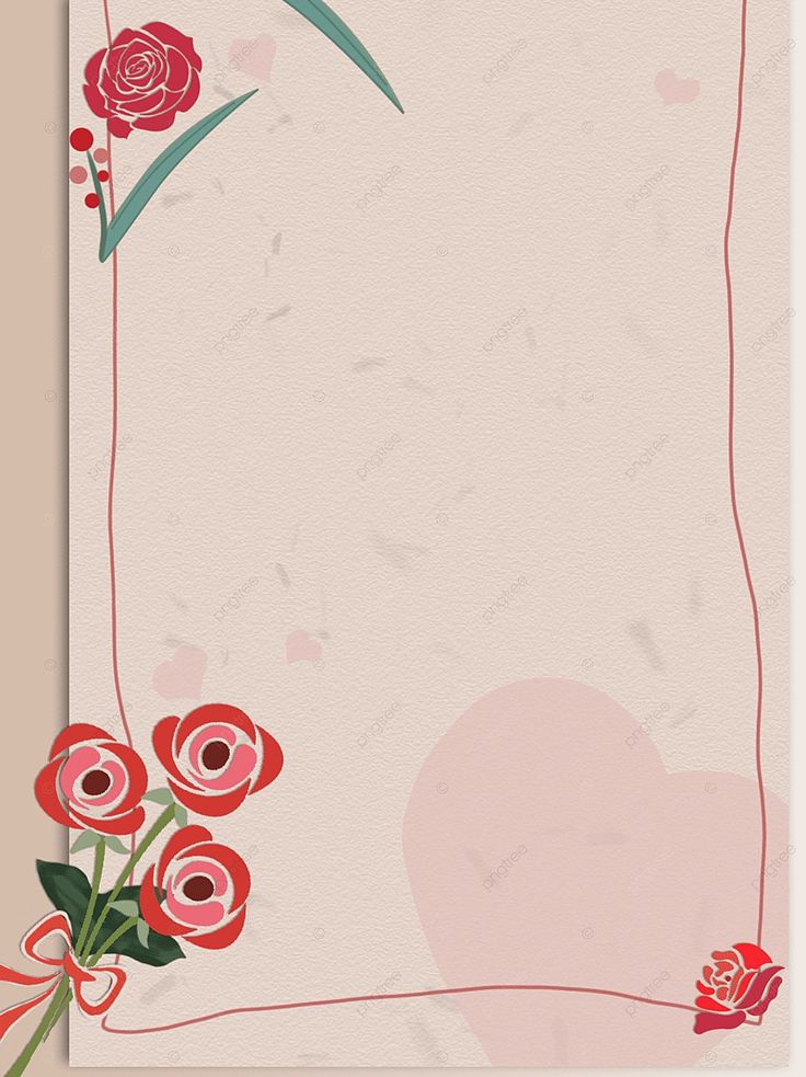 a card with flowers and hearts on it