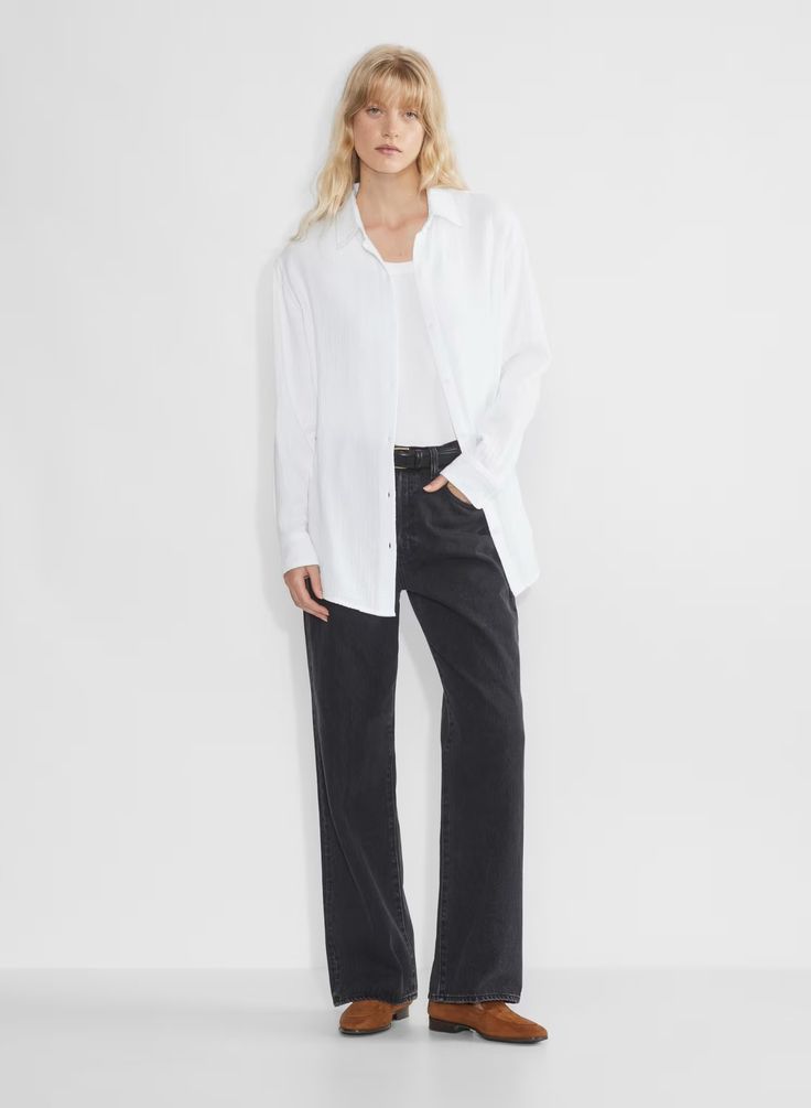 SAIL SHIRT | Aritzia Relaxed Everyday Shirt For Fall, Relaxed Fall Shirt For Everyday Wear, Effortless Long Sleeve Shirt For Everyday, Effortless Long Sleeve Everyday Shirt, Relaxed Everyday Fall Shirt, Effortless Long Sleeve Shirt For Daywear, Effortless Everyday Shirt With Shirttail Hem, Effortless Fall Daywear Shirt, Relaxed Button-up Shirt For Fall