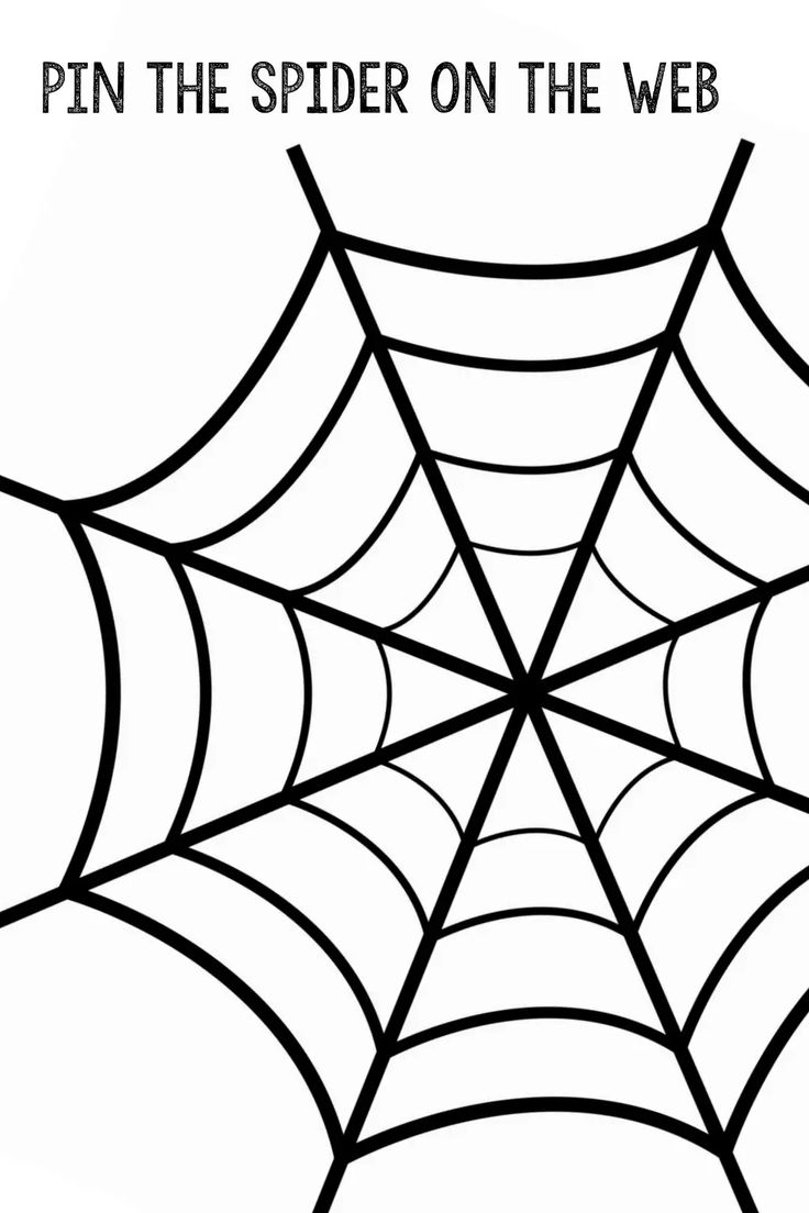 a spider web is shown with the words pin the spider on the web above it