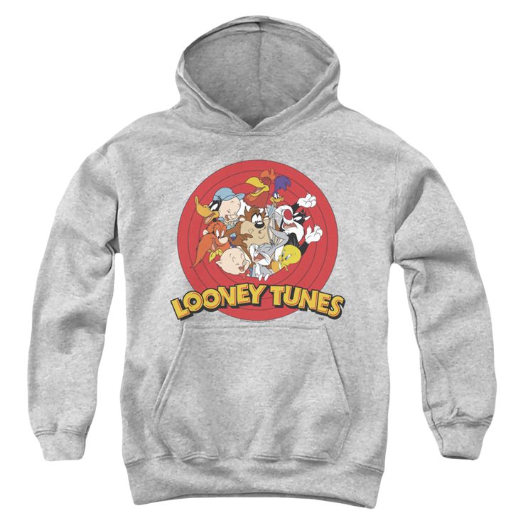 Looney Tunes Group - Youth Hoodie Youth Hoodie (Ages 8-12) Looney Tunes Pull Over Hoodie, Mens Hoodie, Youth Hoodies, Spongebob Squarepants, The Brain, Sweatshirt Designs, Looney Tunes, Colorful Hoodies, Hoodie Design