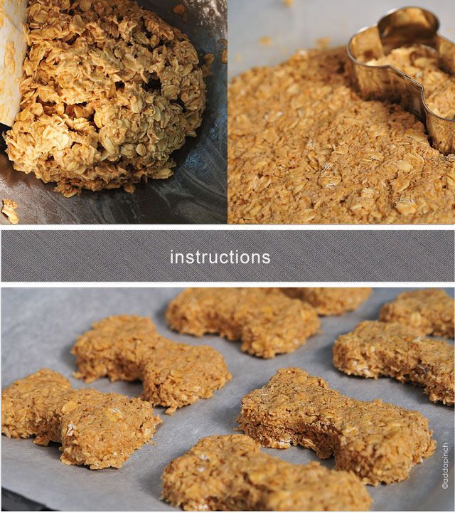 the process of making oatmeal cookies is shown