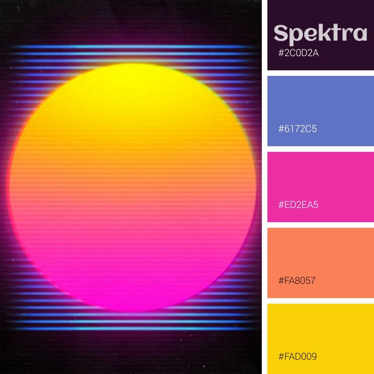 an image of a bright yellow and pink color scheme with the words spektra on it