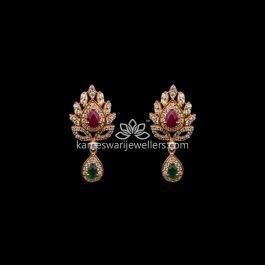 Kameswari Jewellers, Gold Earrings For Kids, Small Earrings Gold, Gold Jhumka, Gold Earrings Indian, Simple Gold Earrings, Gold Earrings Models, Earrings Ideas, Beautiful Gold Necklaces