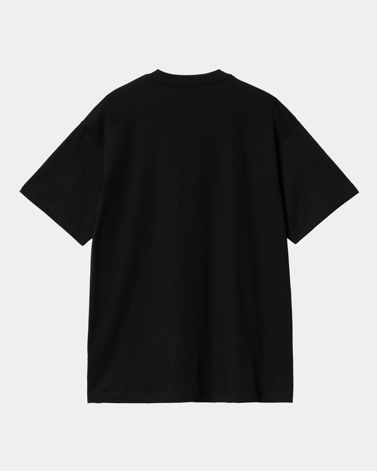 Color: Black - The S/S Brush WIP T-Shirt is made from lightweight cotton jersey in a loose fit. A graphic print appears on the front. _* 100% Cotton (organic), Loose fit, Short sleeves, Graphic print Carhartt Wip, Workout Shorts, Black Tee, Graphic Prints, Mockup, Loose Fitting, Short Sleeves, T Shirt, Black