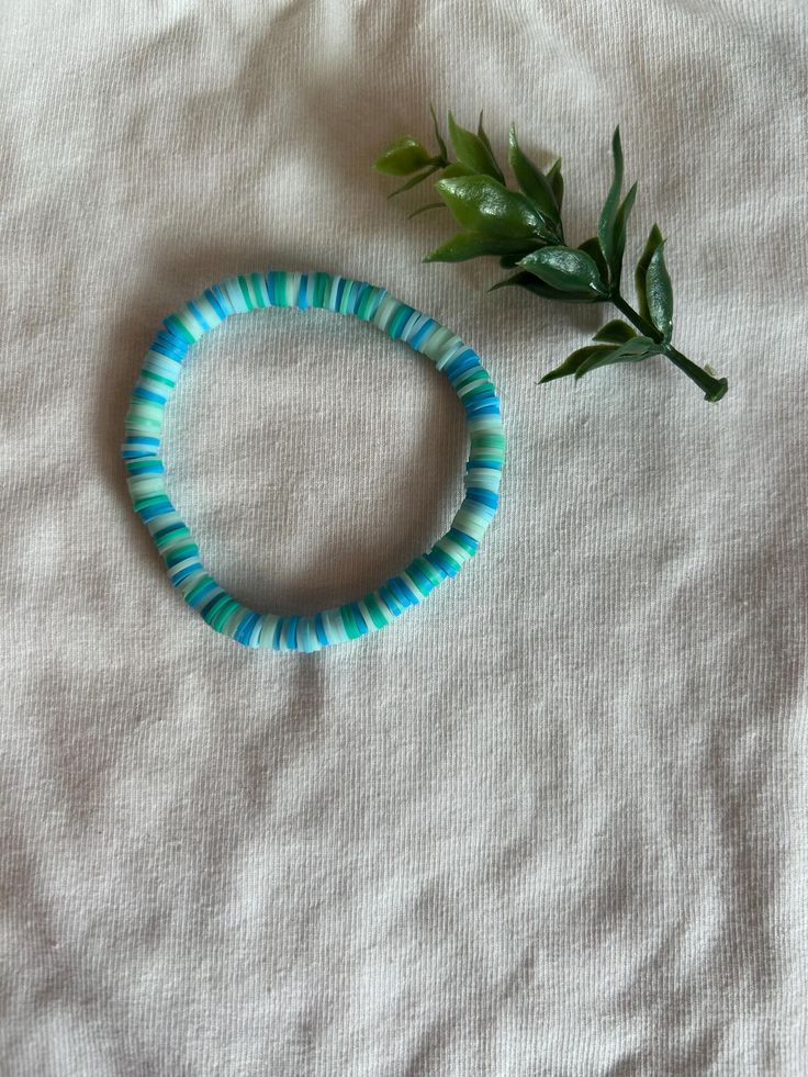 A cute blue clay beaded bracelet Perfect for you! Clay Beaded Bracelet, Blue Clay, Clay Beads, Beaded Bracelet, Beauty Book, Parfait, Jewelry Bracelets, Accessory Gift, Beaded Bracelets