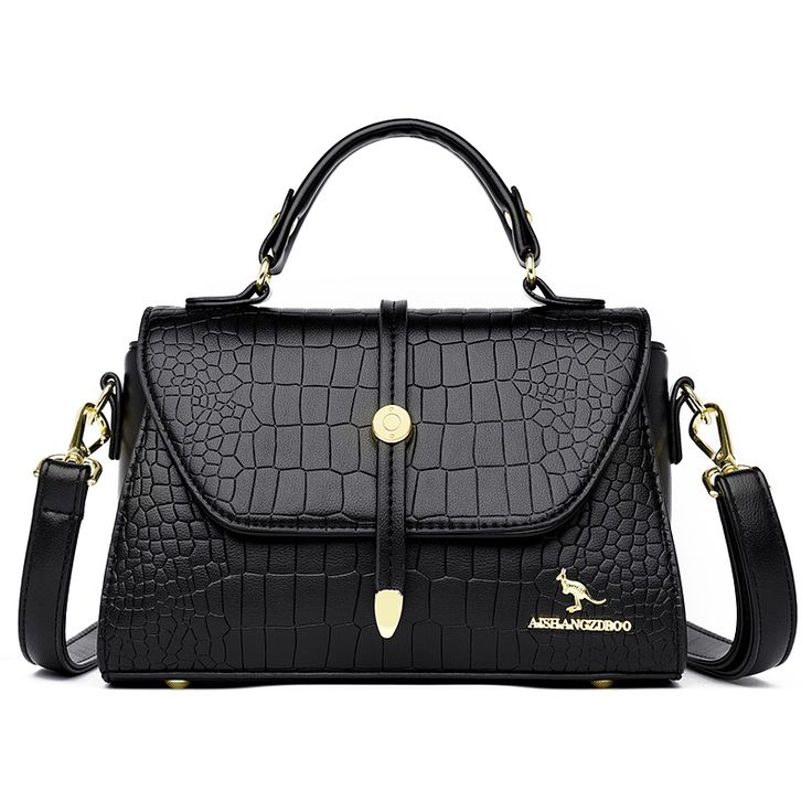 Color: Black Trendy Black Satchel Shoulder Bag, Trendy Black Top Handle Shoulder Bag, Trendy Black Satchel Backpack, Trendy Black Top Handle Satchel, Black Square Flap Bag For Shopping, Black Flap Bag With Large Capacity For Daily Use, Trendy Black Double Handle Satchel, Trendy Rectangular Flap Bag With Detachable Handle, Trendy Black Satchel With Double Handle