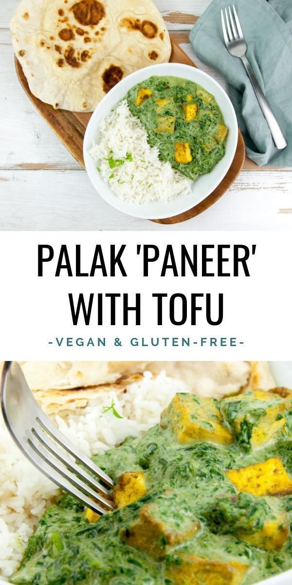 palak paneer with tofu, vegan and gluten - free