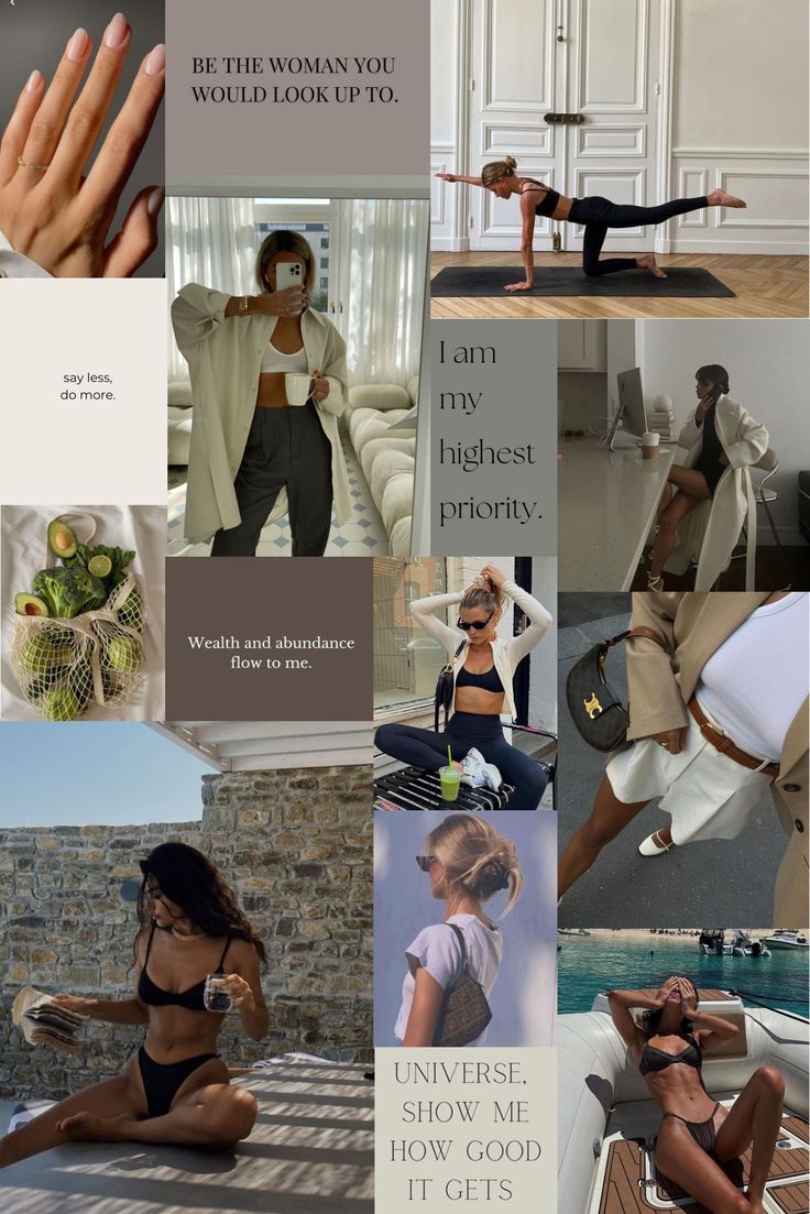 Fit Body Woman, Visionboard Aesthetic, Fitness Vision Board, Vision Board Examples, Vision Board Wallpaper, Dream Vision Board, Vision Board Affirmations, Vision Board Manifestation, Vision Board Inspiration