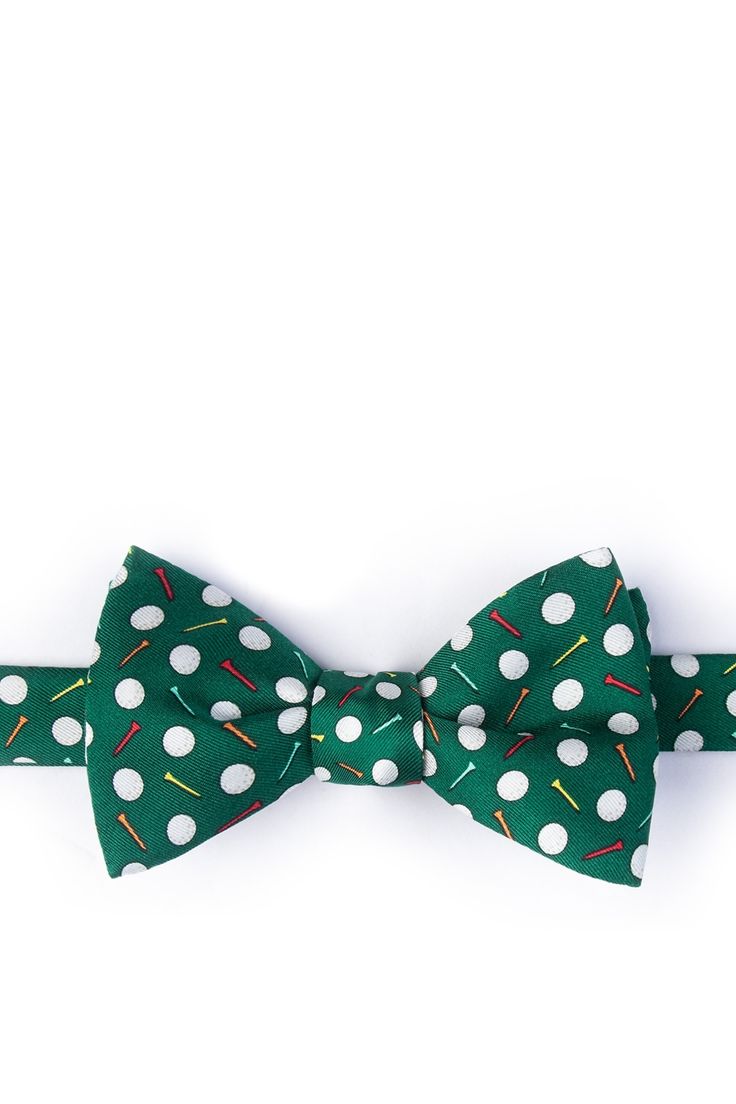 For miniature golf-enthusiasts, to avid country club goers to PGA contenders, this fun silk bow tie will get you in the par-tee mood. Par Tee, Bow Ties For Men, Miniature Golf, Ties For Men, Silk Bow Ties, Silk Bow, Mens Bow Ties, Tie Accessories, Green Silk