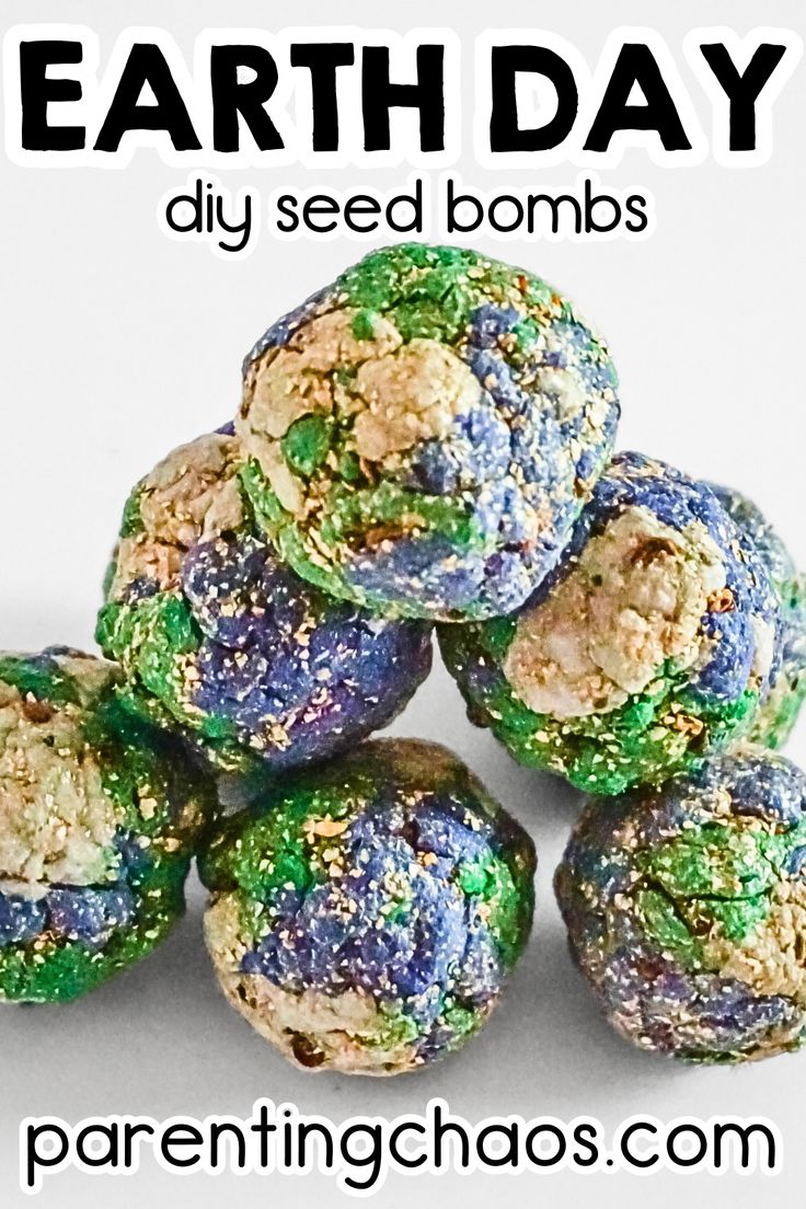 DIY Earth Day Seed Bombs for Kids Seed Bombshell, Earth Day Seed Balls, Earth Day Party Favors, Spring Forest School Activities, Seed Bomb Printable, Seed Bomb Directions Printable, Easy Earth Day Activities, How To Make Earth, Forest Play