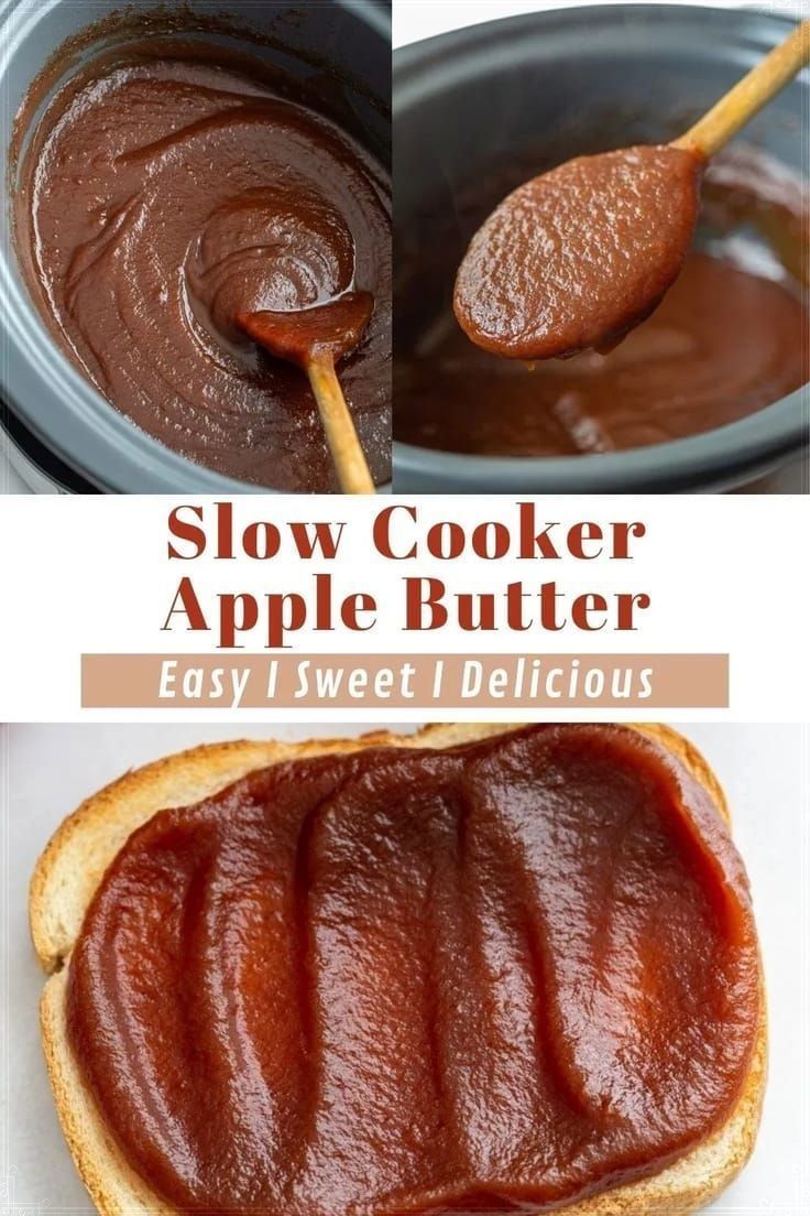 an easy slow cooker apple butter recipe is the perfect way to use it for desserts