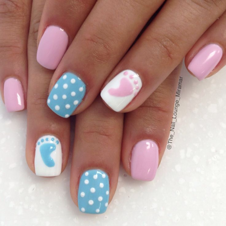 Baby shower theme nail art desifn Baby Nail Art, Gender Reveal Food, Gender Reveal Nails, Gender Reveal Party Food, Baby Shower Nails, Food Party, Baby Nails, Baby Gender Reveal, Baby Reveal