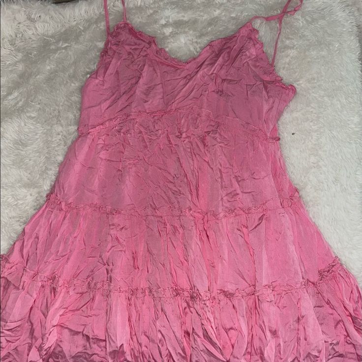 Never Worn, Perfect For Baby Shower. Will Steam Before Sending Out. Pink Cotton Mini Dress For Summer, Pink Cotton Sundress, Pink Cotton Sundress For Casual Wear, Pink Cotton Casual Sundress, Casual Pink Cotton Sundress, Pink Ruffled Sundress For Casual Wear, Pink Casual Sundress, Casual Pink Sundress, Summer Pink Cotton Mini Dress