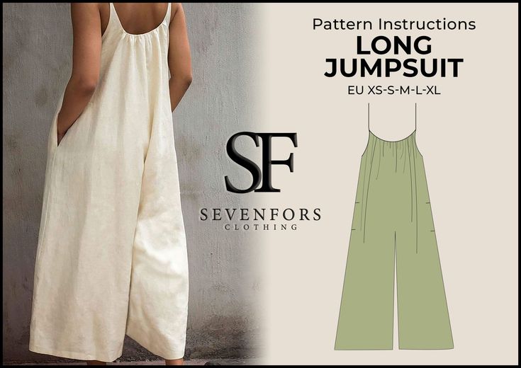 the sewing pattern for this jumpsuit is easy to sew