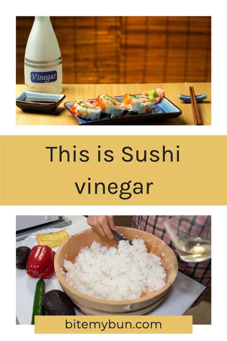 this is sushi vinegar rice in a wooden bowl