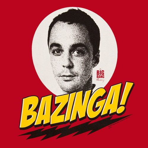 a man wearing a santa hat with the words bazinga in front of him