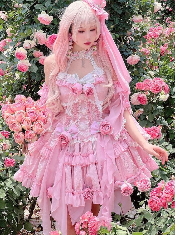 ❤ Sweet Garlic Lollipops❤
⚠️ Our products will be shipped within 2-3 weeks. Princesscore Dress, Dream Dark, Dark Fairycore, Vestidos Color Rosa, Fairycore Cottagecore, Dress Hairstyles, Sweet Lolita, Polyester Dress, Really Cute Outfits