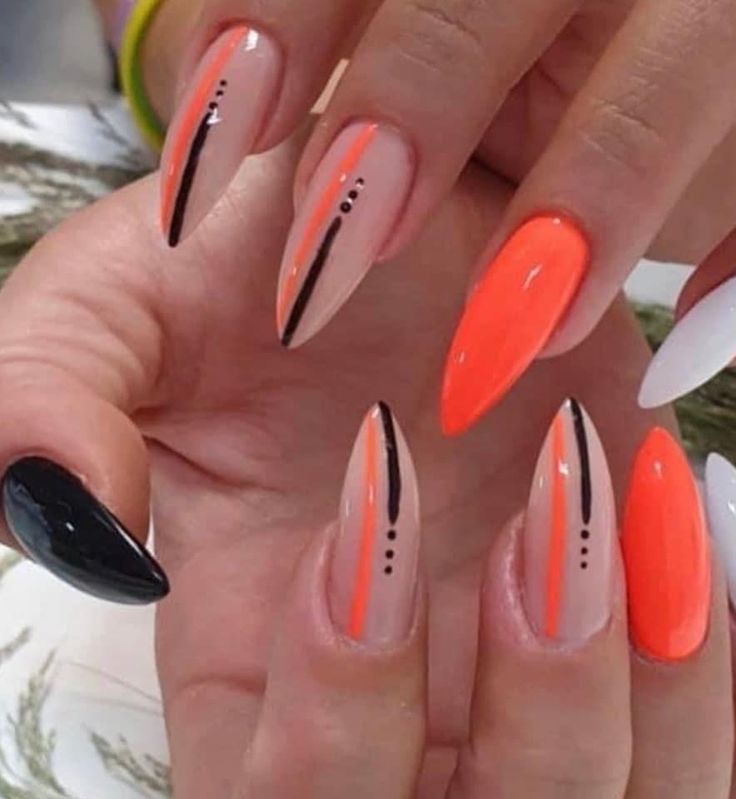 Bohemian Nails Designs, Yellow Spring Nails, Nails 2023, Hot Nails, Orange Nails, Pretty Acrylic Nails, Nails Short, Fancy Nails, Chic Nails