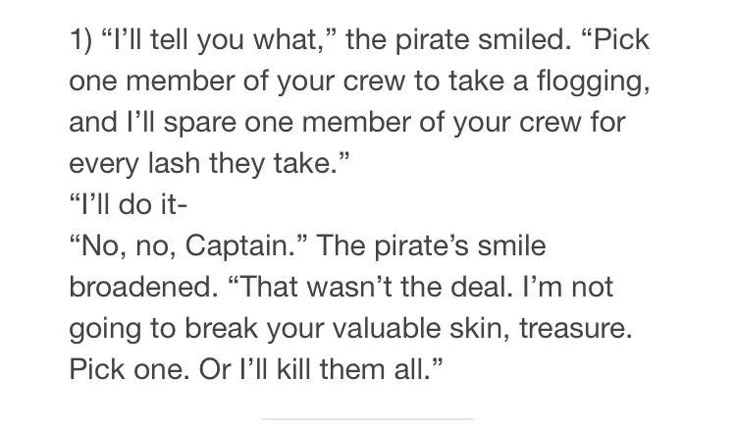 the pirate's smile is written in black and white on a piece of paper