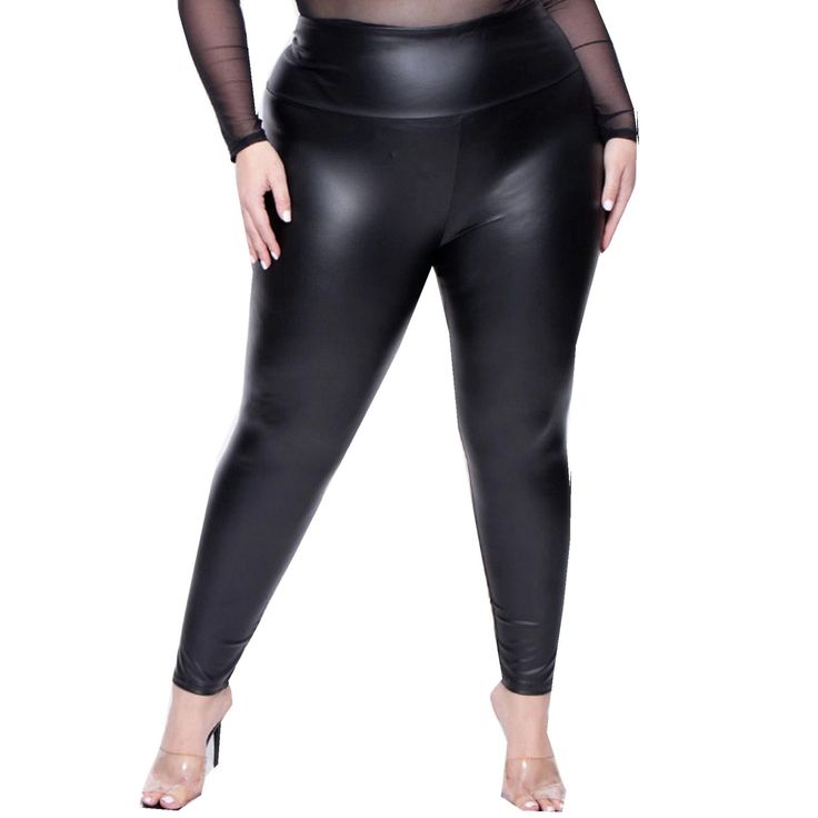 leather leggings- modern baby las vegas Leather Leggings Plus Size, Pu Leggings, Leggings Plus Size, Oversized Pants, Hip Style, Leather Pants Women, Leather Pant, Shiny Fabric, Y2k Aesthetic Outfits