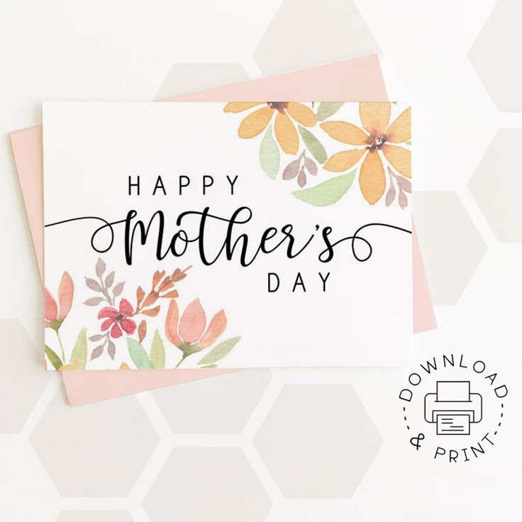 two greeting cards with the words happy mother's day on them