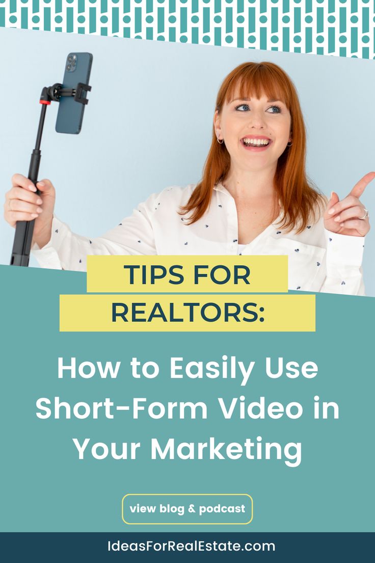 a woman holding an umbrella with the text tips for realtors how to easily use short - form video in your marketing