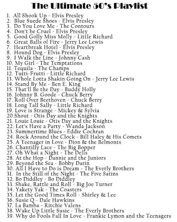 the ultimate hits list for the ultimate hits album