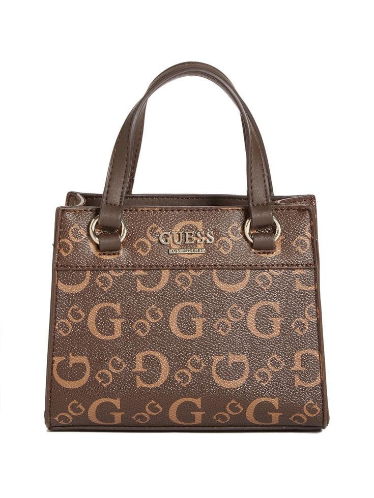 Taylor Mini Crossbody Brown Logo Hardware Crossbody Shoulder Bag, Brown Crossbody Shoulder Bag With Logo Hardware, Brown Crossbody Bags With Logo Hardware, Brown Shoulder Bag With Metal Logo For Everyday, Chic Brown Bags With Metal Logo, Trendy Shoulder Bag With Metal Logo For Everyday, Tan Shoulder Bag With Logo Hardware, Crossbody Guess, Guess Wallet