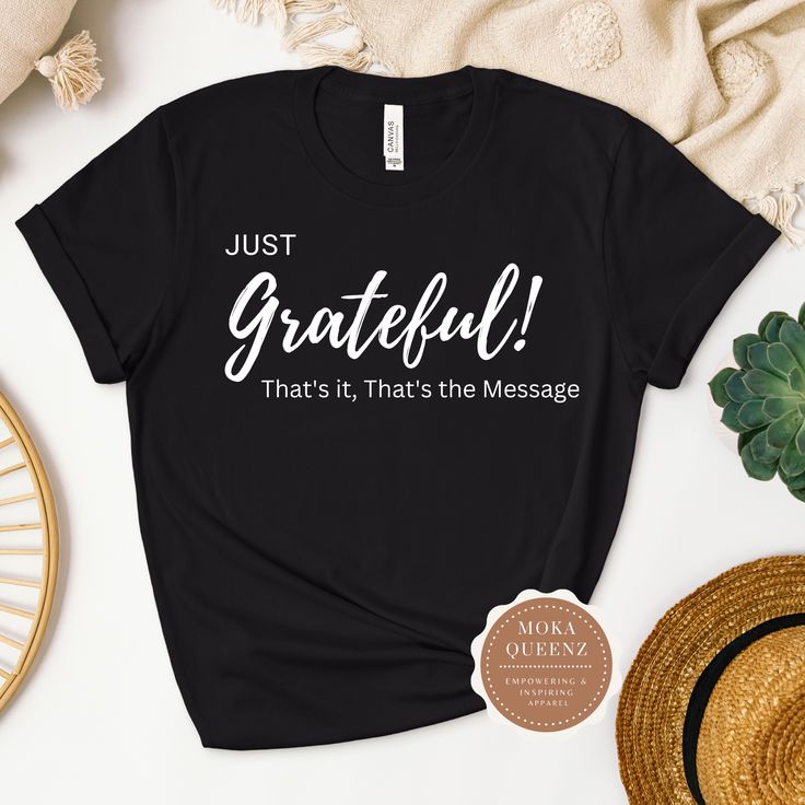 Express your gratitude in style with this comfortable and stylish Grateful Christian t-shirt! Made from soft, premium quality material, this t-shirt is perfect for everyday wear or casual outings. Show the world your appreciation with the simple yet powerful message printed on the front. Whether you're feeling thankful or want to spread positivity, this Grateful t-shirt is the perfect addition to your wardrobe. Available in a variety of sizes and colors, this shirt makes a great gift for yoursel Faith Tshirts, Jesus Shirts, Christian Shirts, Womens Clothing Tops, Fitness Fashion, Everyday Wear, Womens Shirts, Relaxed Fit, T Shirts For Women