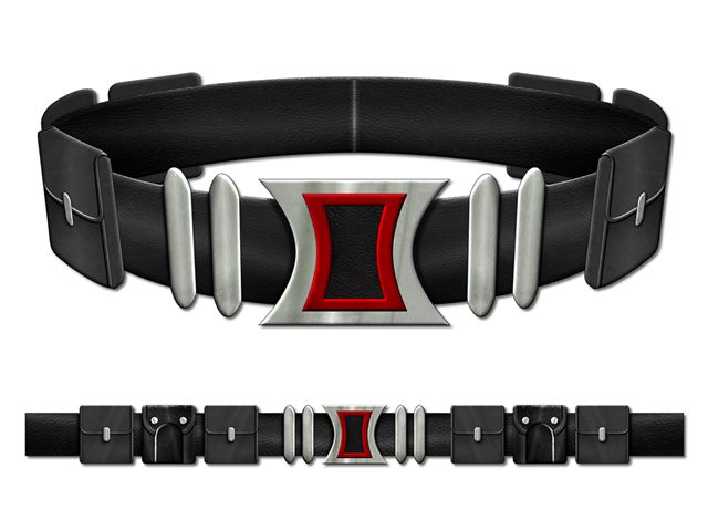 a black belt with silver and red accents on it, along with instructions for how to wear the belt