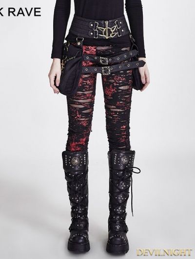 Red Gothic Broken Mesh Leggings Stile Punk Rock, Red Steampunk, Black Ripped Leggings, Ripped Leggings, Gothic Women, Gothic Leggings, Punk Women, Ripped Pants, Women Fashion Edgy