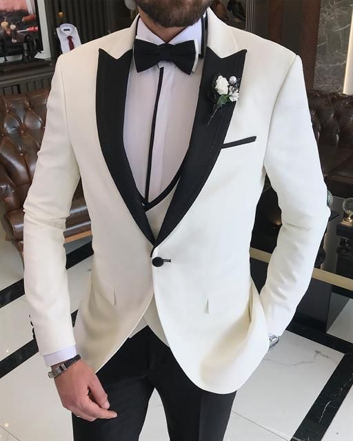 BradyMensuit is your ultimate source for Osmond Formal White 3-Pack Slim Fit Suit. Our White Notched Lapel wedding groom men's suits come in modern styles & colors with high quality and free shipping. White Slim Fit Elegant Three-piece Suit, Elegant White Slim Fit Three-piece Suit, White Slim Fit Suit For Groom, White Slim Fit Tuxedo Suit, Slim Fit Wedding Sets, White Slim Fit Tuxedo For Wedding, Tailored White Suit For Groom, Slim Fit Tuxedo For Groom, White Double-breasted Suit With Notch Lapel For Wedding